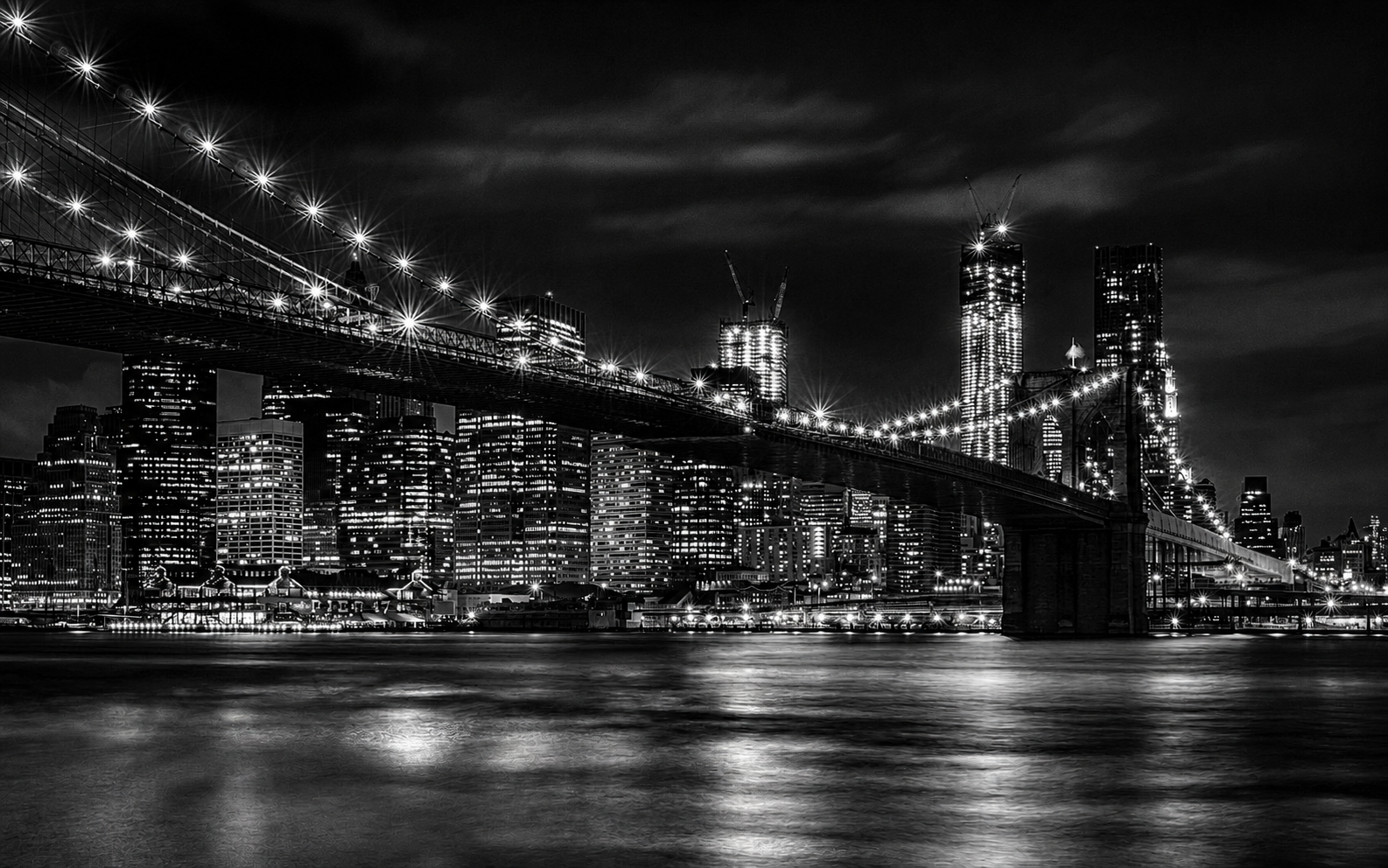Night skyline behind The Division